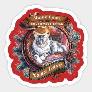 Sedona Cat Southwest Style Nana Love 45M Sticker